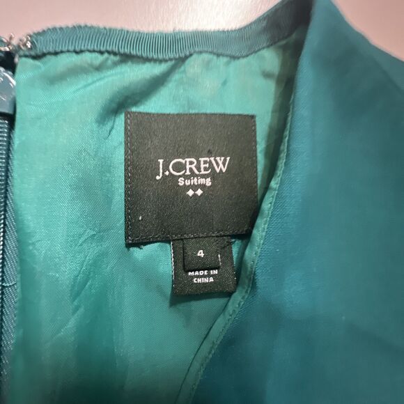 J. Crew Suiting Dress women's size 4  V-Neck Sheath - Picture 8 of 11
